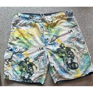 Captain Morgan Boardshort Mens 38 XL Drawstring Mesh Lined Swim Trunks